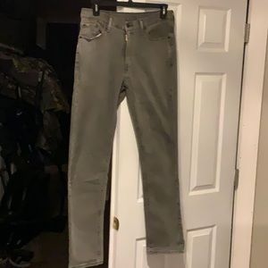 Light gray denim slim fit Levis.